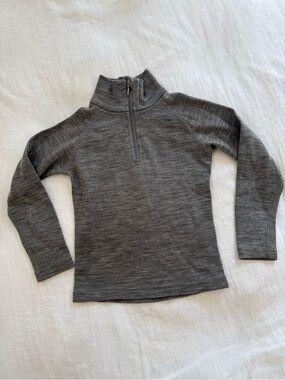 66 North Iceland Valholl Merino Wool Quarter Zip Neck Toddler Base Layer Shirt